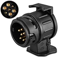 Los mejores  - Adaptador remolque de 13 a 7 pines- adaptador de remolque para camión de caravana- 12 V resistente al agua- adaptador de…
